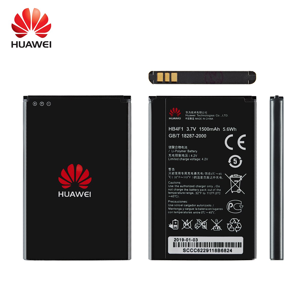 100% Orginal HB4F1 battery For Huawei U8220,U8230,E5830,E5838,E5,C8600, T-Mobile Pulse,E585, Ascend M860,,U8800,C8800,U8520