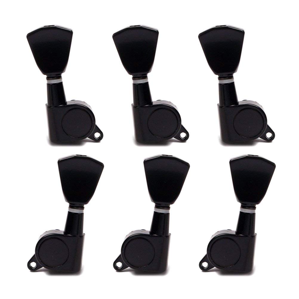 Accordeur guitare acoustique 3 gauche 3 cordes guitare droite accordage chevilles têtes de Machine PREMIUM-(noir)