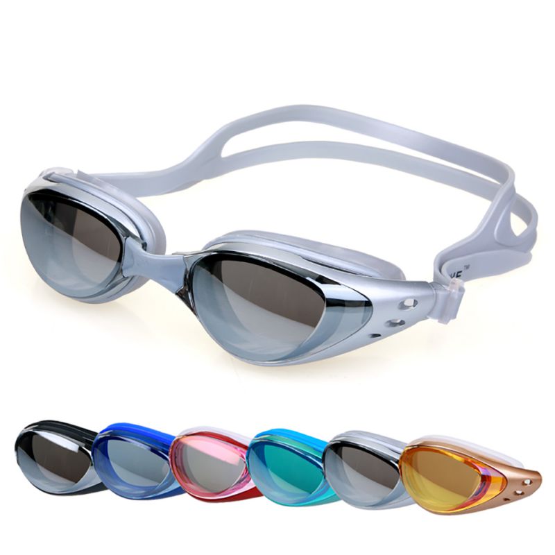 Unisex Grote Frame Plating Waterdicht En Anti-Fog Zwembril Verstelbare Bril Zwemmen Waterdichte Siliconen Swim Eyewear