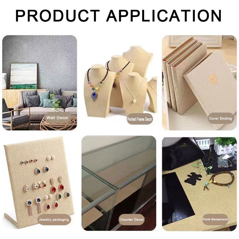 Zelfklevend linnen voor doe-het-zelf handgemaakte knutselprojecten, verpakkingen, sieraden, ladebekleding, tassen, wanden, huisrenovatie, decoratieve stof.