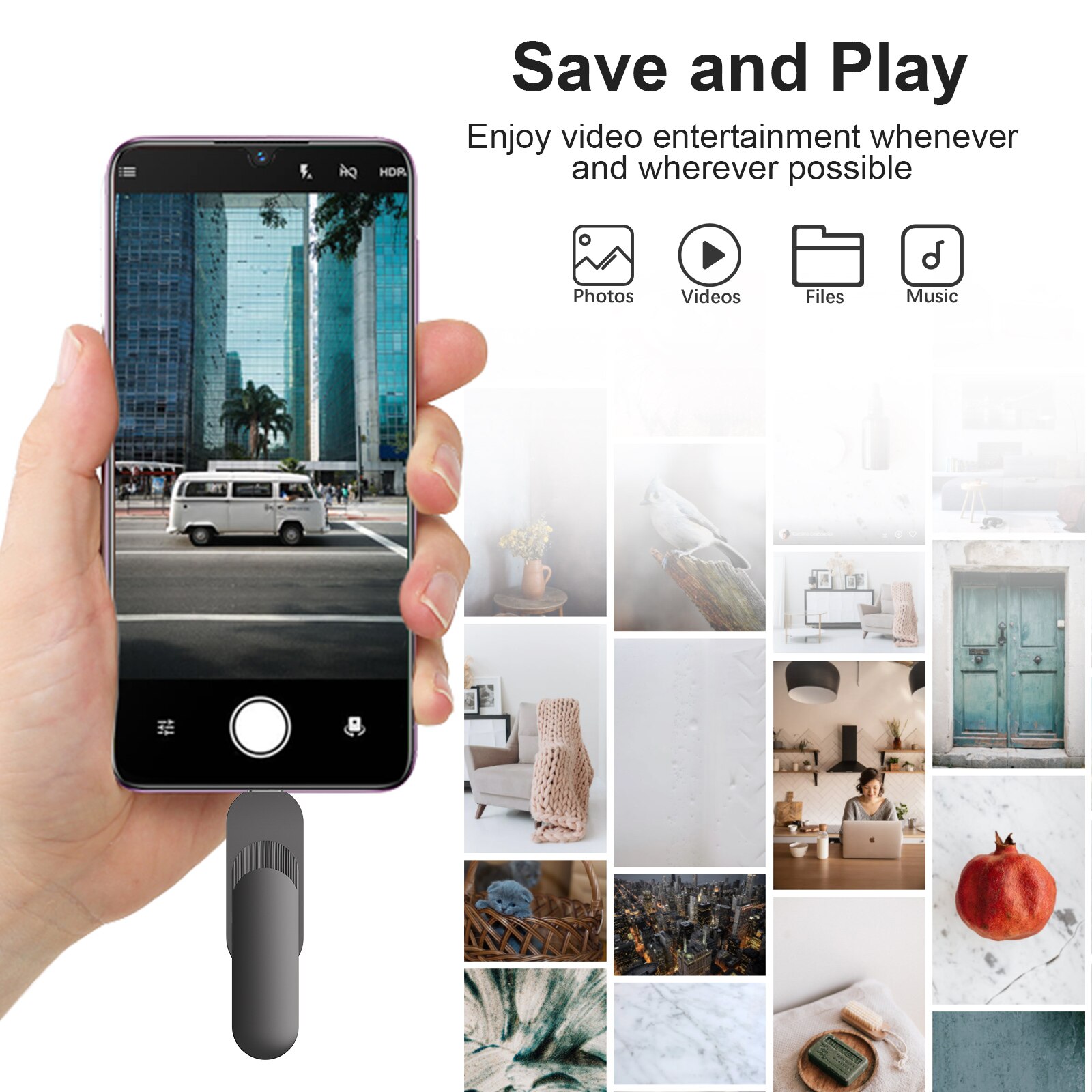 Topesel usb-c-stick, dual 2- -in- -1 otg typ  c 3.0, robustes metallgehäuse, drehbarer usb-stick, speicherstick, usb-stick für fotos