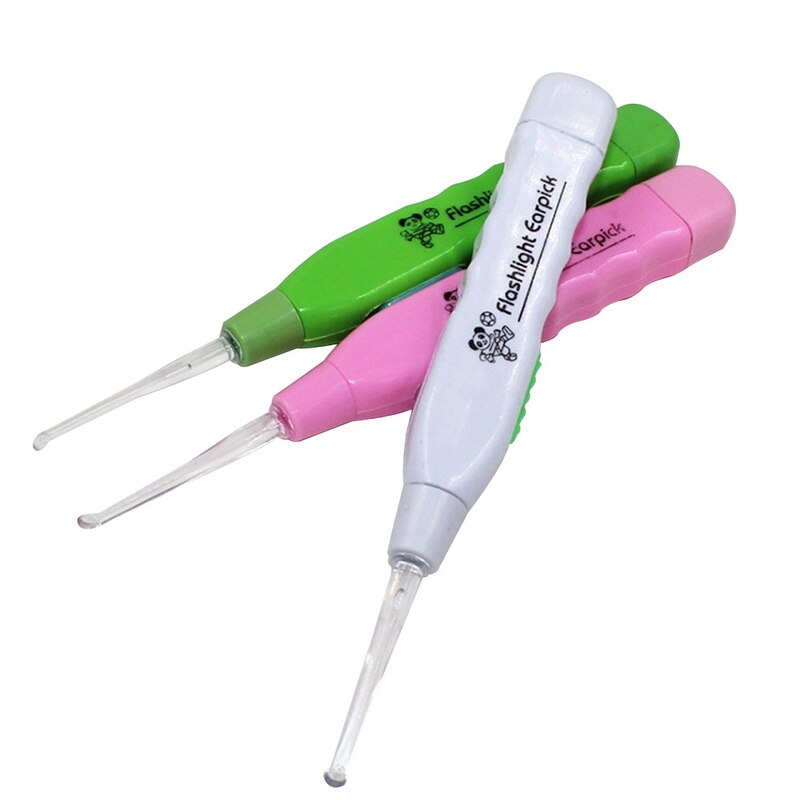 1 pc led-lampjes oorstokjes, oorsmeerverwijderaar, reiniger, oorstokje, curette, willekeurige kleur