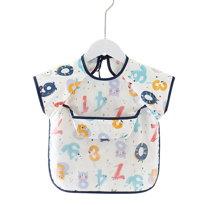 Happyflute Baby waschbare langärmelige wasserdichte Bibs Fütterung weiche Babybl