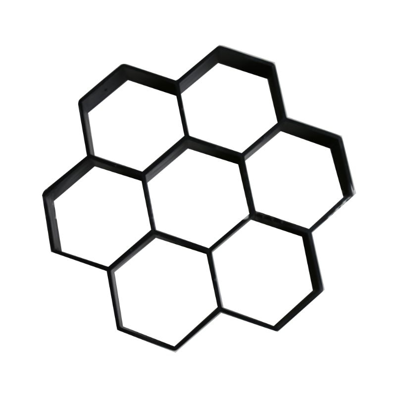 Hexagon DIY Plastic Pavement Concrete Stepping Driveway Paving Stone Path Mold Patio Maker Mould Paver Garden Decor