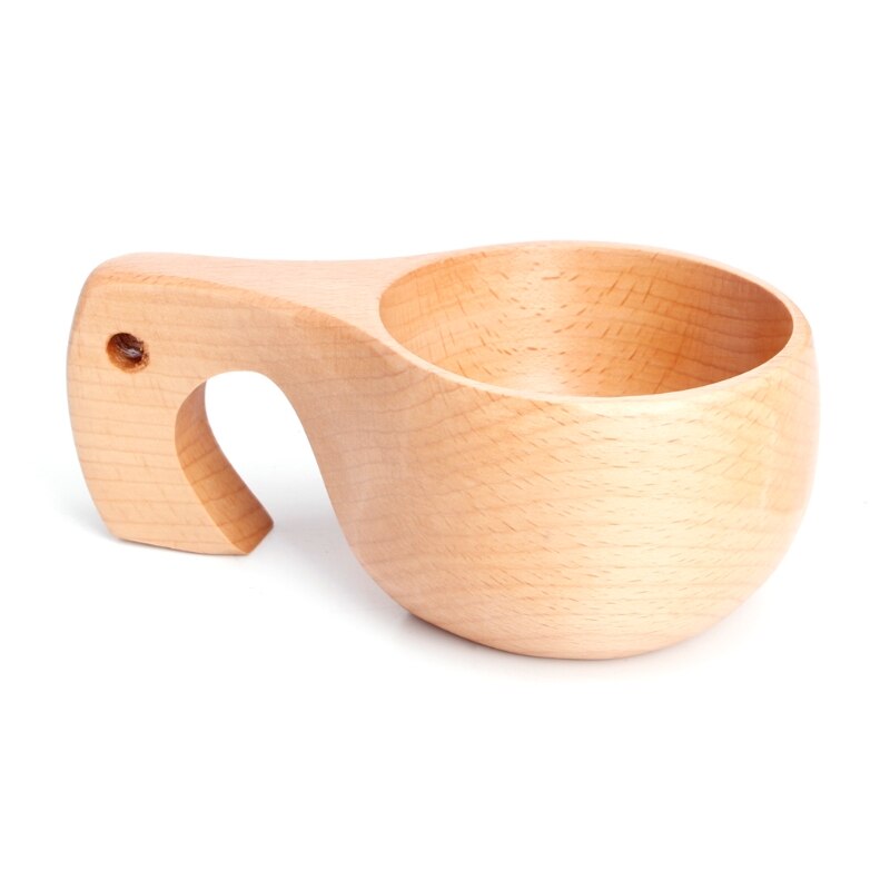 Taza de madera Kuksa hecha a mano para beber artesanías de madera para decoración del hogar: Default Title