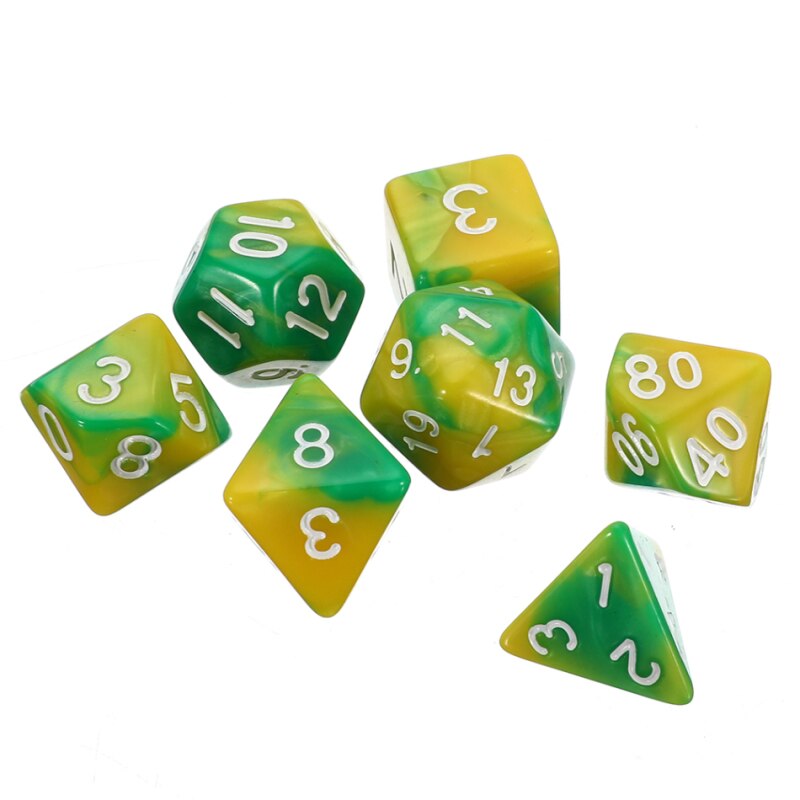 105 Pcs/Set Polyhedral Dice with Bag D4 D6 D8 D10 D10 D12 D20 Multi Sides Dice for Board Game Cube Party Table Board Games