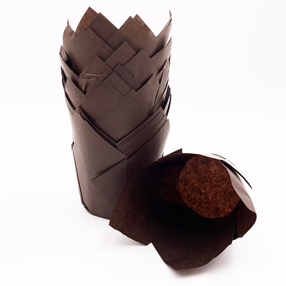 50 Stuks Cupcake Papier Cup Oilproof Cupcake Liner Bakken Cup Lade Case Wedding Party Caissettes Gouden Muffin Wrapper Papier
