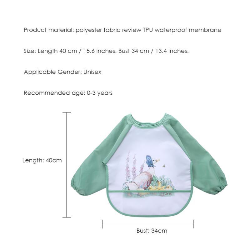 Wasserdicht Baby essen Kittel Herbst Winter Jungen Mädchen Langarm Lätzchen Baby Anti-Dressing freundlicher Zeichnung Schürze Rülpsen kleidung