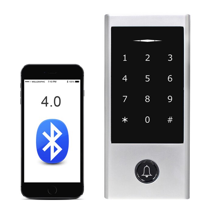 Tuya Wifi Optionele Bluetooth Deurslot Waterdichte Toetsenbord Toegangscontrole Standalone Keypad Rfid Card Entry Reader