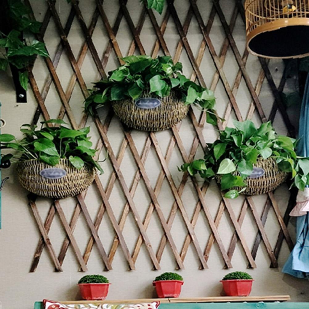 Garden Fence Climbing Frame Carbonized Wood Fence Decorative Grid Anticorrosive Wood Fence Plant Flower Stand