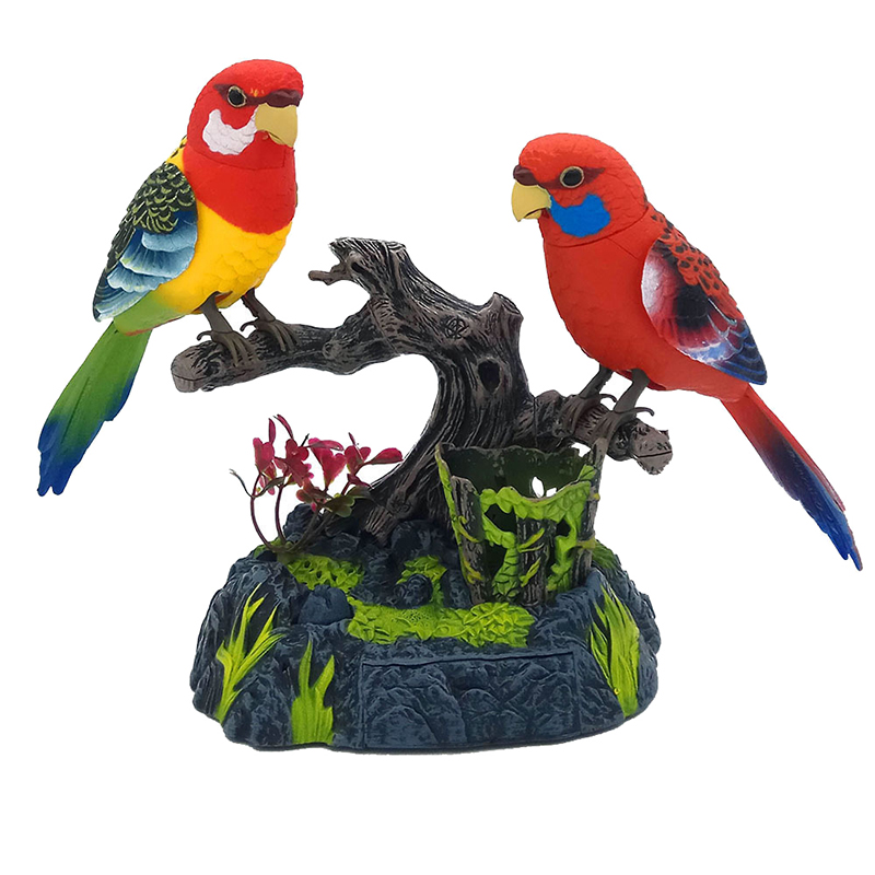 Sound Voice Control Electric Bird Pet Toy Electric Simulation Induction Bird Cage Birdcage Toy