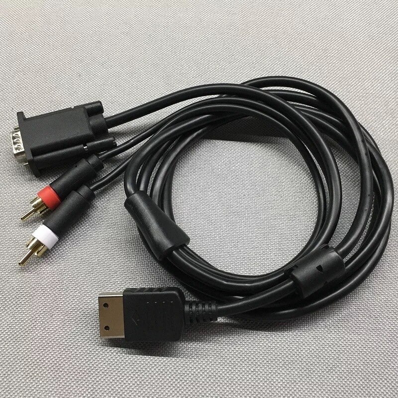 For SEGA Dreamcast DC VGA High Definition Cable RCA Sound Adapter HD box PAL NTSC