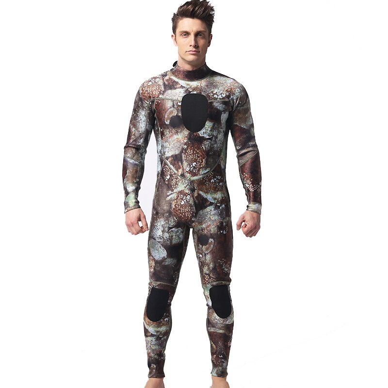 3mm Full Body Long Sleeve SCR Men Camouflage Neoprene Scuba Diving Wetsuit Spearfishing Wetsuit: Camouflage 003 / M