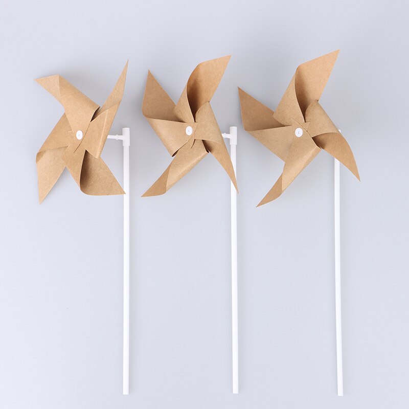 3Pcs Papier Party Pinwheels Craft Windmolen Vintage Stijl Ambachtelijke Speelgoed Wind Spinners Decoratie