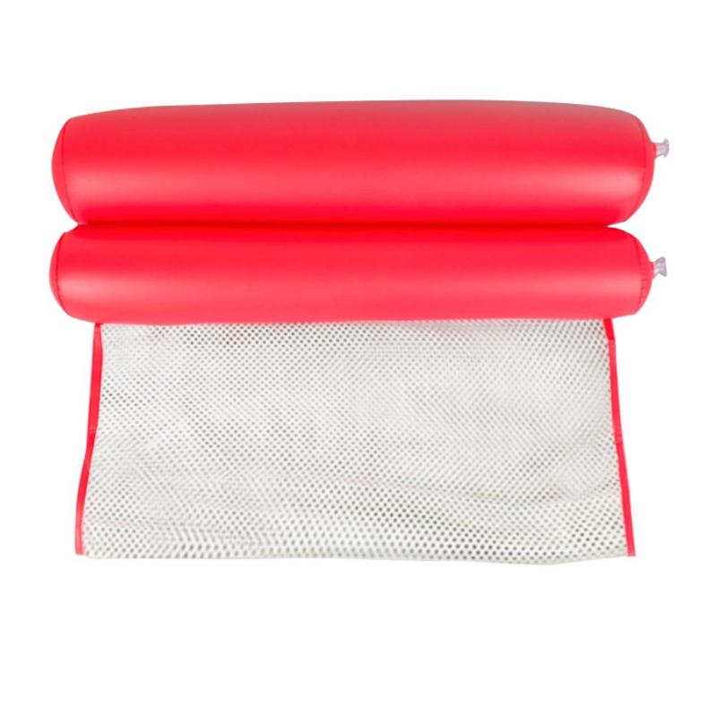 Outdoor Foldable Water Hammock Swimming Pool Increase Inflatable Air Mattress Beach Lounger Floating Sleeping Bed Chair Hammock: Type D Red