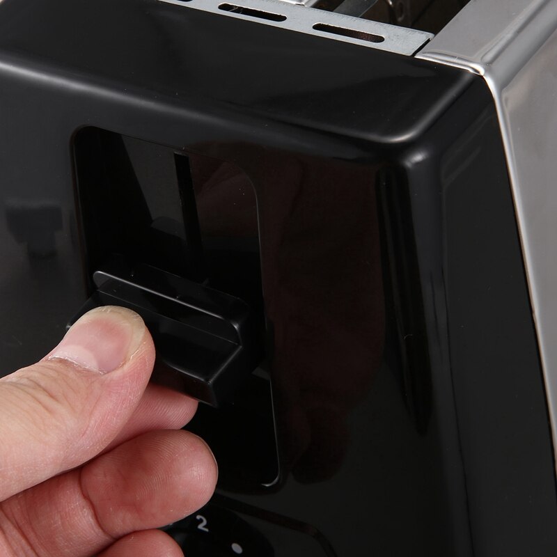 Household Stainless Steel Toaster Double Slot Toaster Automatic Mini Breakfast Toast 2 Slice Heating Toaster-EU Plug