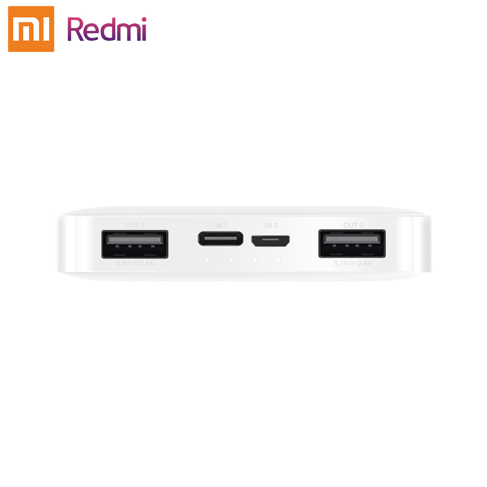 Xiaomi-Banco de energía Redmi, batería externa de 10000mAh, USB tipo C, Cargador rápido Qi 20000, portátil