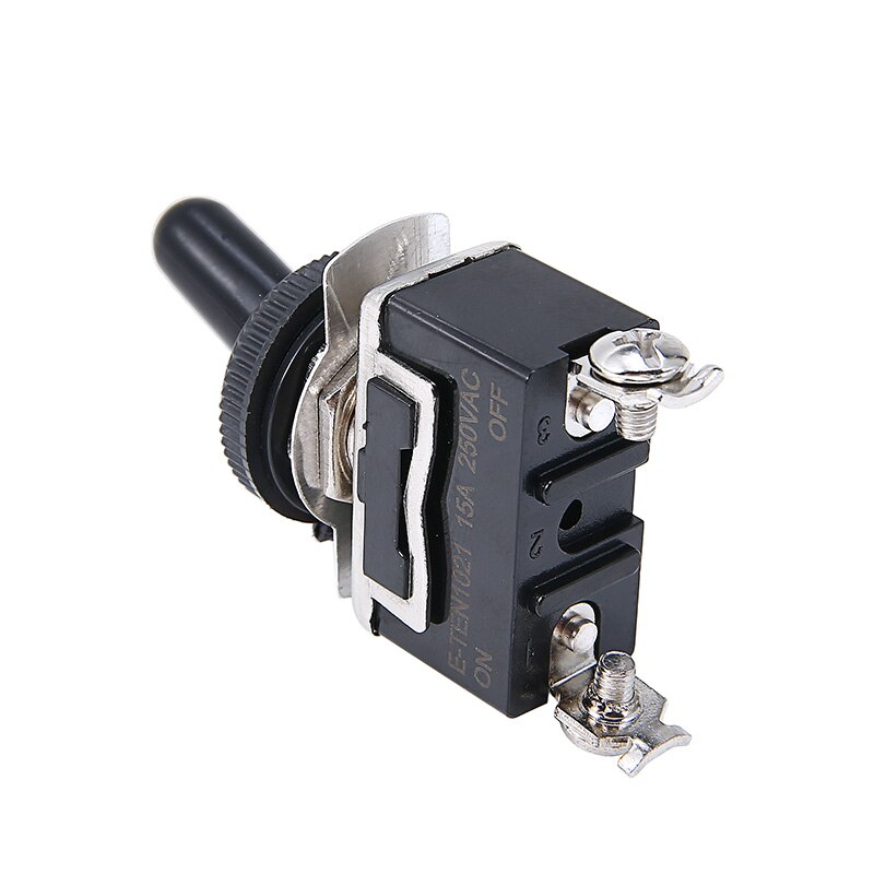 Durable Miniature SPST Toggle Switch 12V Small Heavy Duty On Off Toggle Flick Switch with Waterproof Cover for Switching Circuit