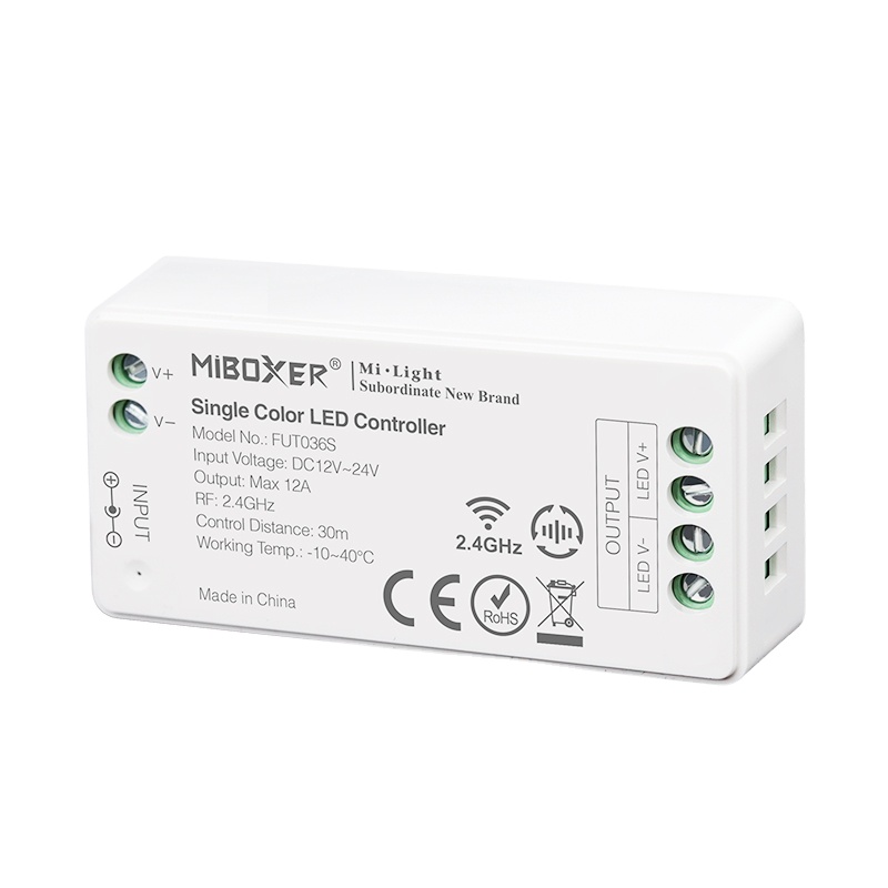 Miboxer 2.4G RF Wireless Dimmer CCT RGB RGBW RGB+CCT FUT035S FUT036S FUT037S FUT038S FUT039S Controller Samll Size MiLight: FUT036S DIM