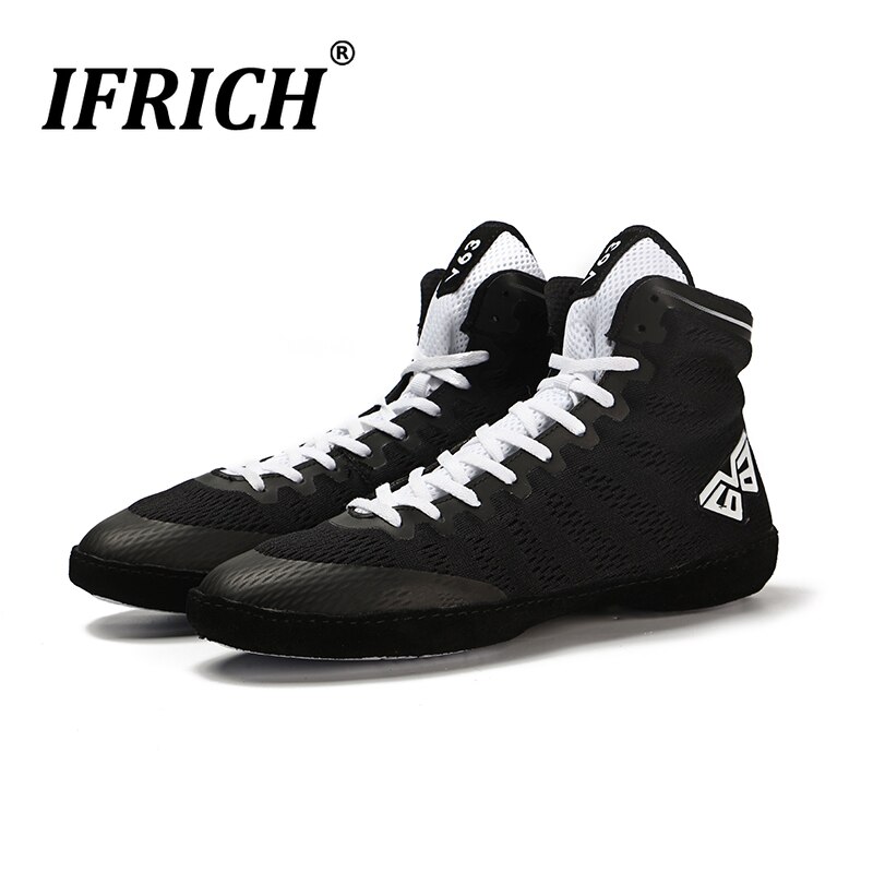 Men Boxing Shoes Super Lightweit Breathable Wrestling Boots Male Wihte Black White Shoes for Boxing Sneakers Sport Trainers