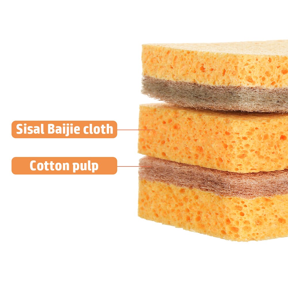 Schotel Loofah Spons Biologisch Afbreekbaar Schrobben Kokos Sponzen Kokosnoot Houten Pulp Schuursponsje Fiber Scrubber Voor Keuken
