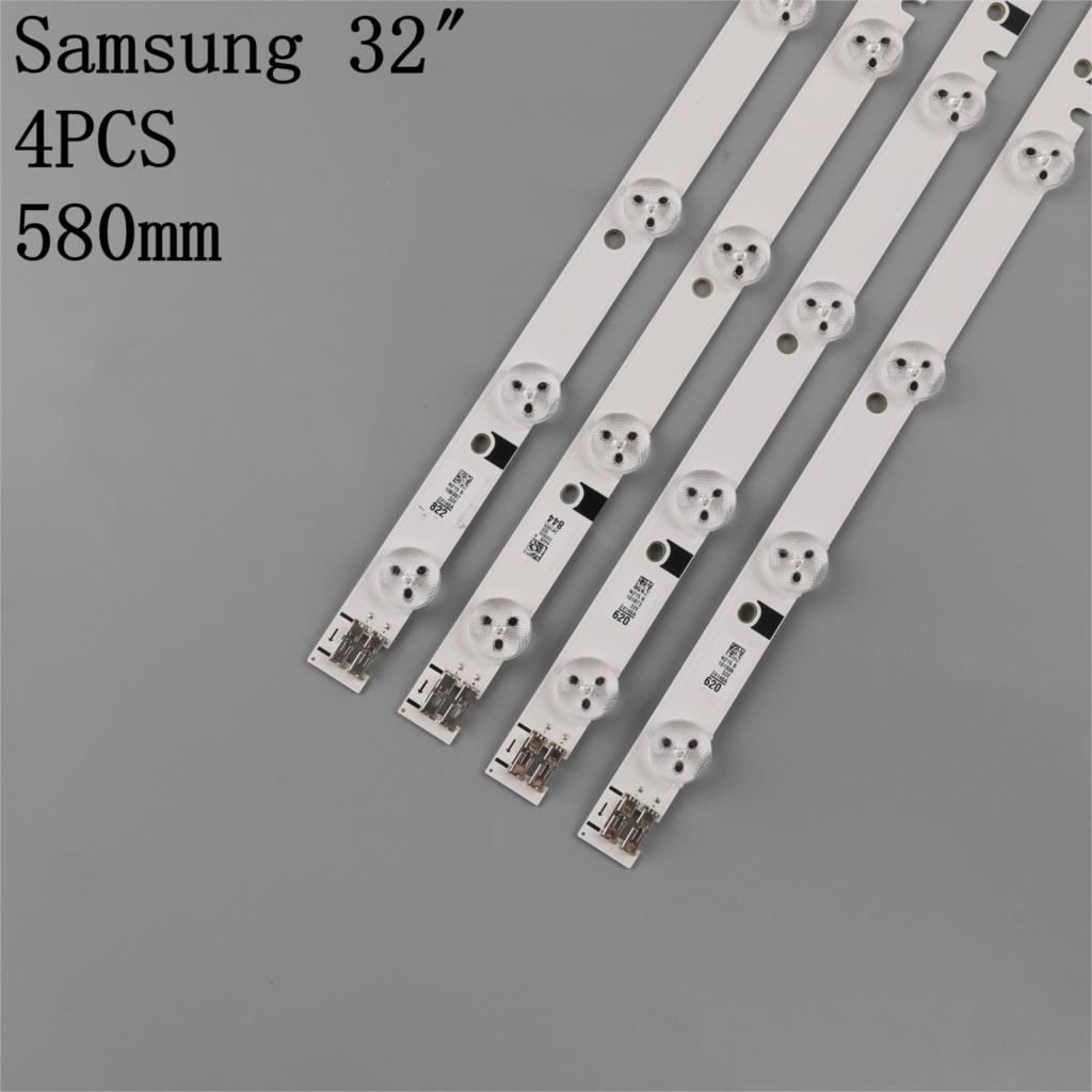 4Pieces/lot LED BACKLIGHT SET FOR SAMSUNG UE32EH5000 TV 32F-3535LED-40EA FROM LTJ320HN07-V A 58CM 10LED