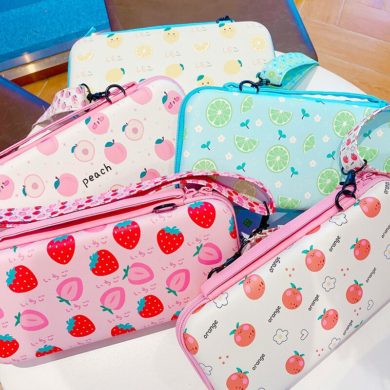 Cartoon Cute torba do przechowywania na suwak do konsoli Nintendo Switch konsola do gier Shell Cover Kawaii Travel futerał ochronny nowy prezent