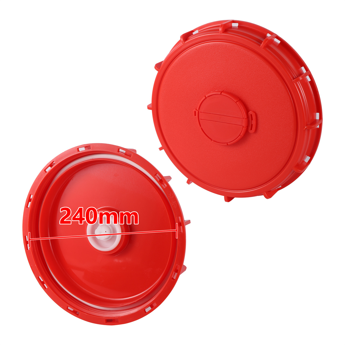 Couvercle de réservoir IBC couvercle de baril de tonne jardin S60/100mm 163/240mm fil grossier bouchon de stockage de liquide d'eau 2 trous 1000L couvercle anti-poussière de réservoir: Bleu