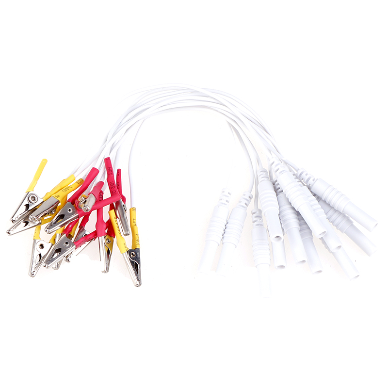 Cable de pinza de cocodrilo para agujas de acupuntura, Clip para SDZ-II, instrumento electrónico de tratamiento de acupuntura, Color aleatorio, 12 unidades por lote