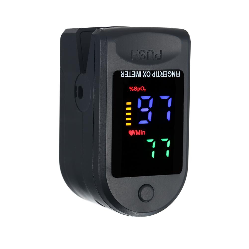 Bærbar blod oxygen monitor finger puls oximeter iltmætning monitor hurtigt inden for 24 timer (uden batteri): Guld