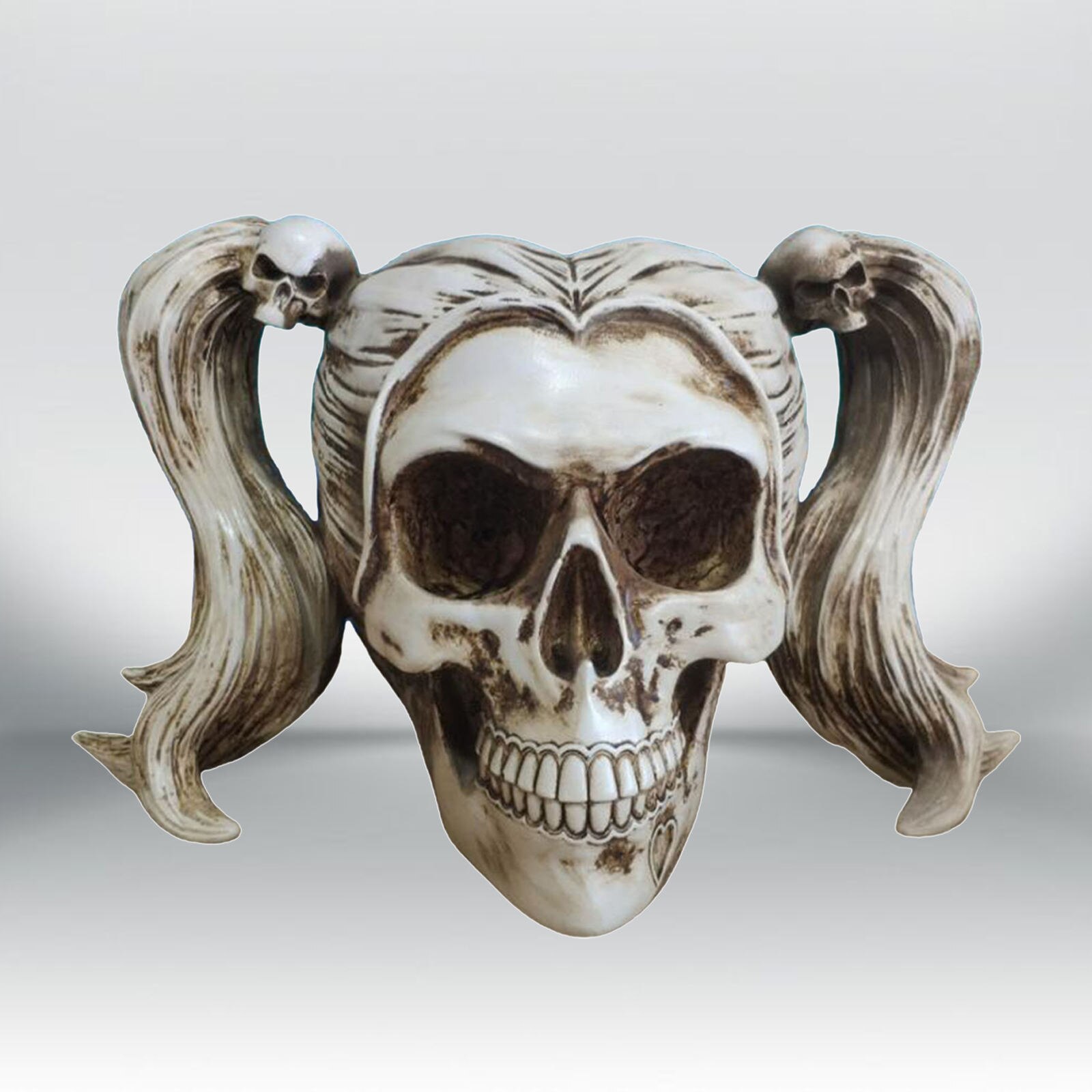 1:1 Life Size Female Skull Statue Decorative Anatomy Teaching Aids Resin for Party