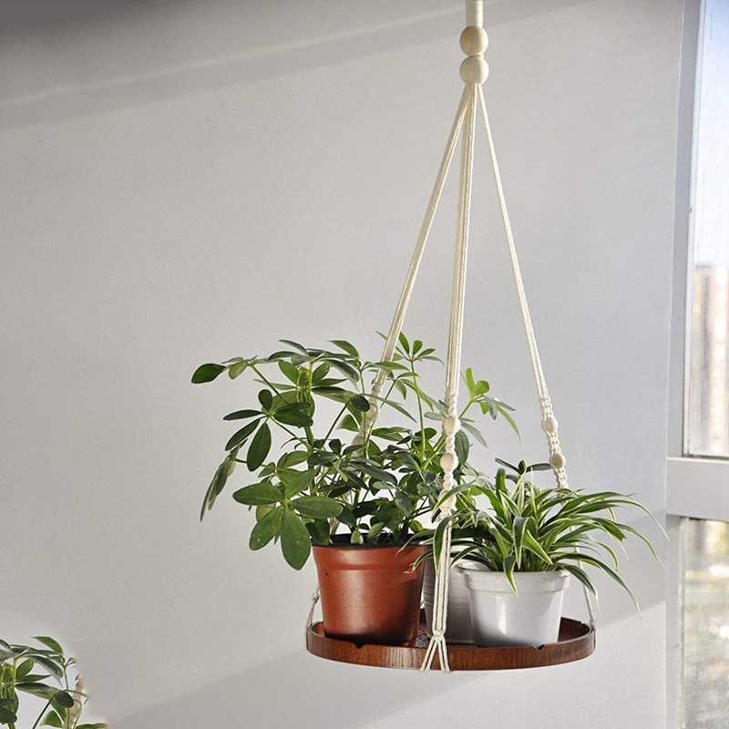 Macramé para planta-maceta colgante para interior-maceta decorativa para flores-decoración Bohemia para el hogar Boho, en caja, para Suc