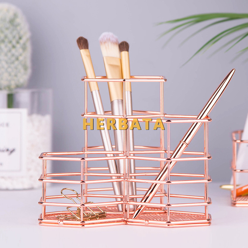 Metal pen pencil holder multifunctional desktop storage container desk organizer combination Office Accessories CL-2546