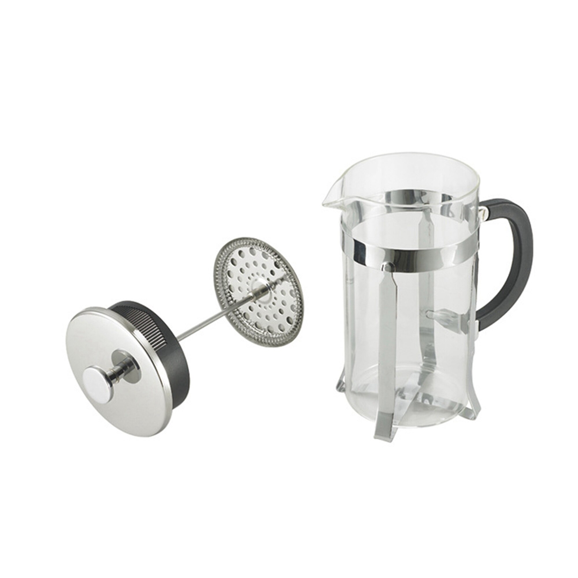 Cafetière à presse française avec 1000ml grande capacité, cafetière à main domestique résistant à la chaleur pour 5-8 Peolple Use