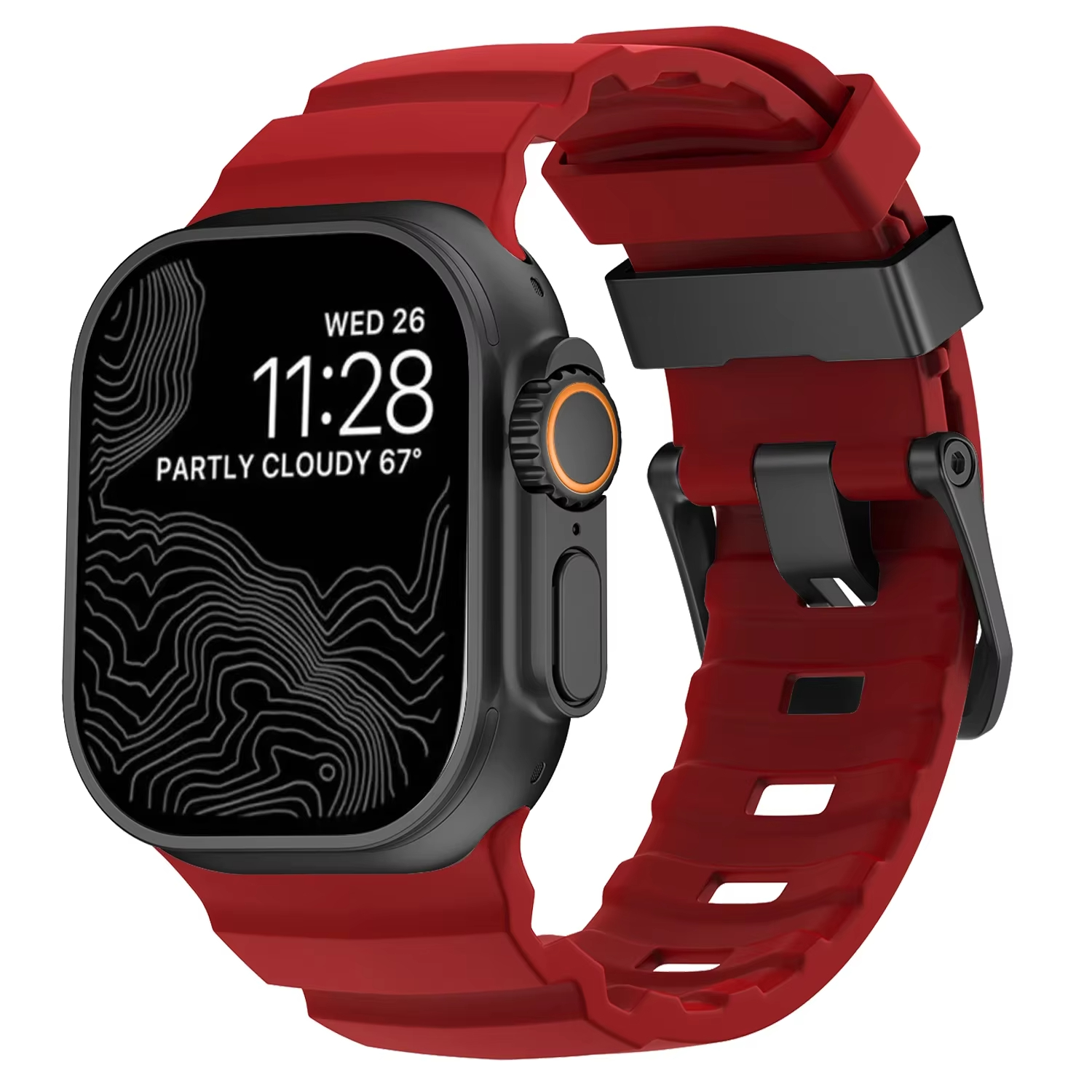 Silikonerem til apple watch ultra 2 band 49mm bælte correa sport armbånd iwatch serie 987653 se 10 46mm 42mm 44mm 45mm remme: Antik sort