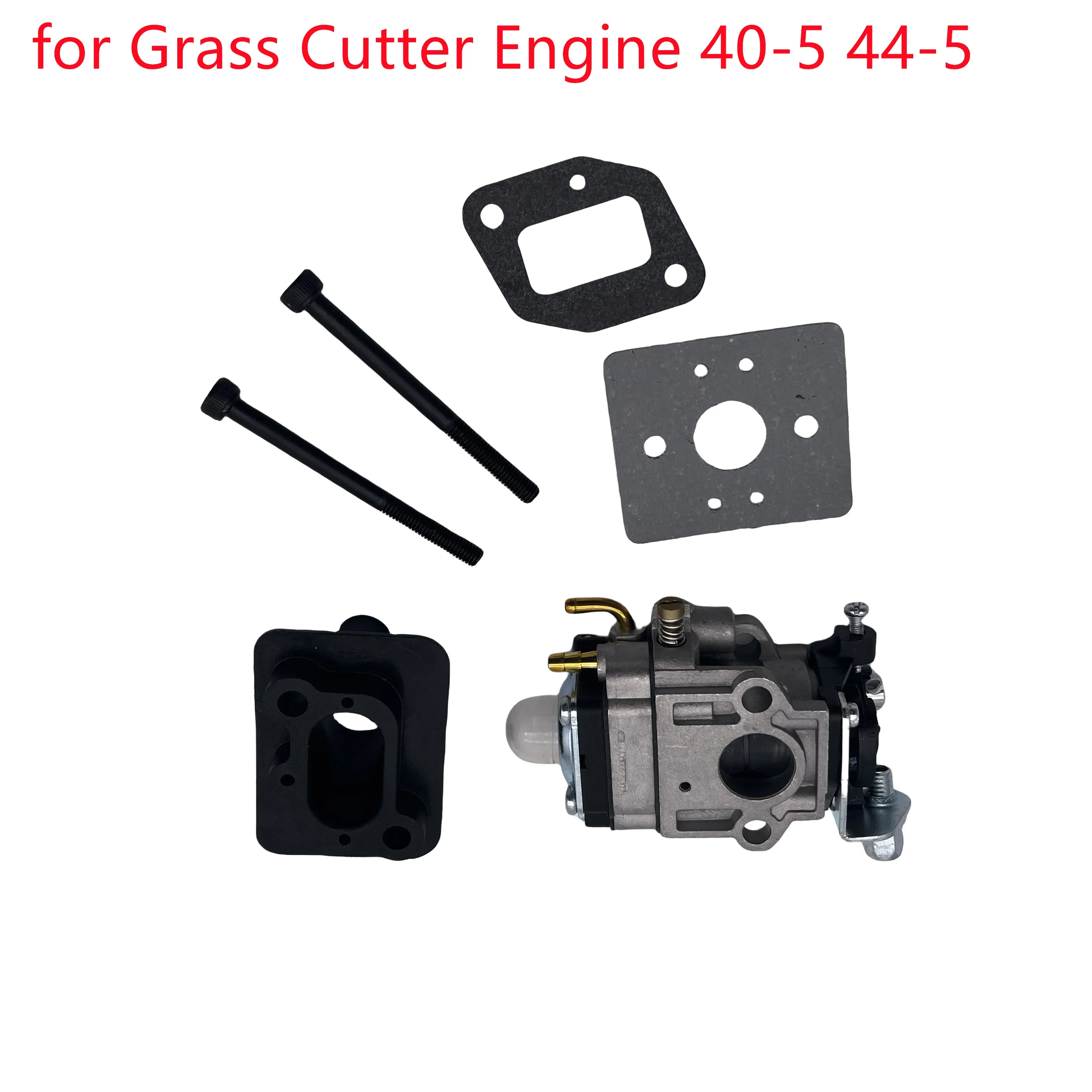 15 mm Vergaser-einstellen für Motorsense, 43 cc, 49 cc, 52 cc, Freischneider mit Dichtungsschlauch, Zündkerze, Benzinfilter für Motor- 40–5 44–5: Rosa