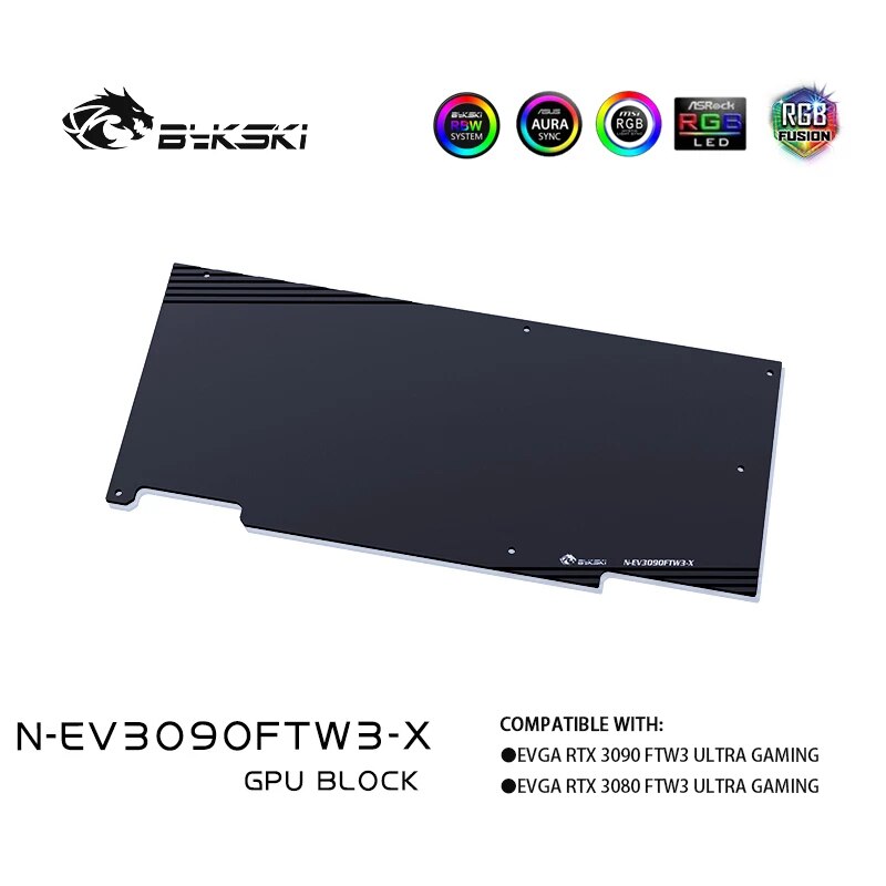 Bykski 3060 3070 3080 3090 GPU Wasser Kühlung Backplate, Vollständige Palette Von Grafikkarte Backplane, VGA Wasser Block Backplates: N-EV3090FTW3-X Platte