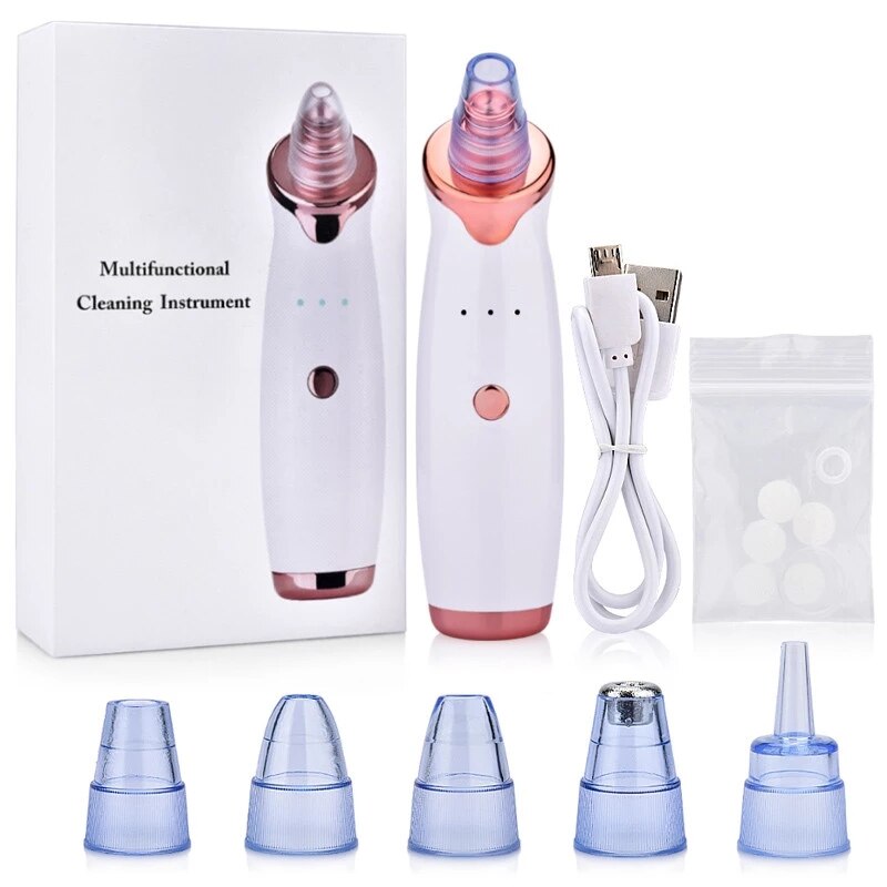 Facial Blackhead Remover Electric Pore Cleaner Blackhead Black Point Vacuum Cleaner Tool Black Spots Pore Cleaner Machine: Acne instrument