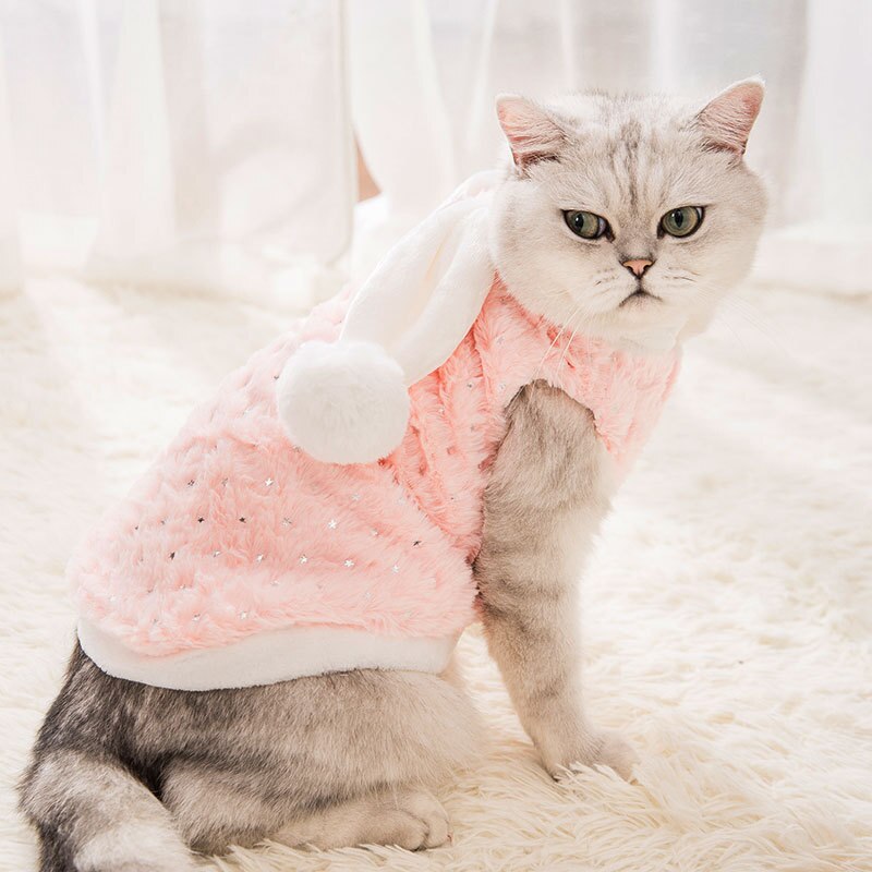 Cat Clothes Flannel Vest Kitten Kittens Spring and Autumn Pet Clothes Spring Cat Clothing