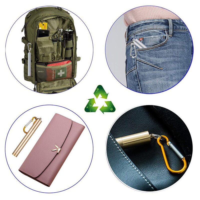 Teleskopowa słomka robić picia ze stali nierdzewnej przenośna słomka robić podróży wielokrotnego użytku składana metalowa słomka robić picia z pędzelkiem