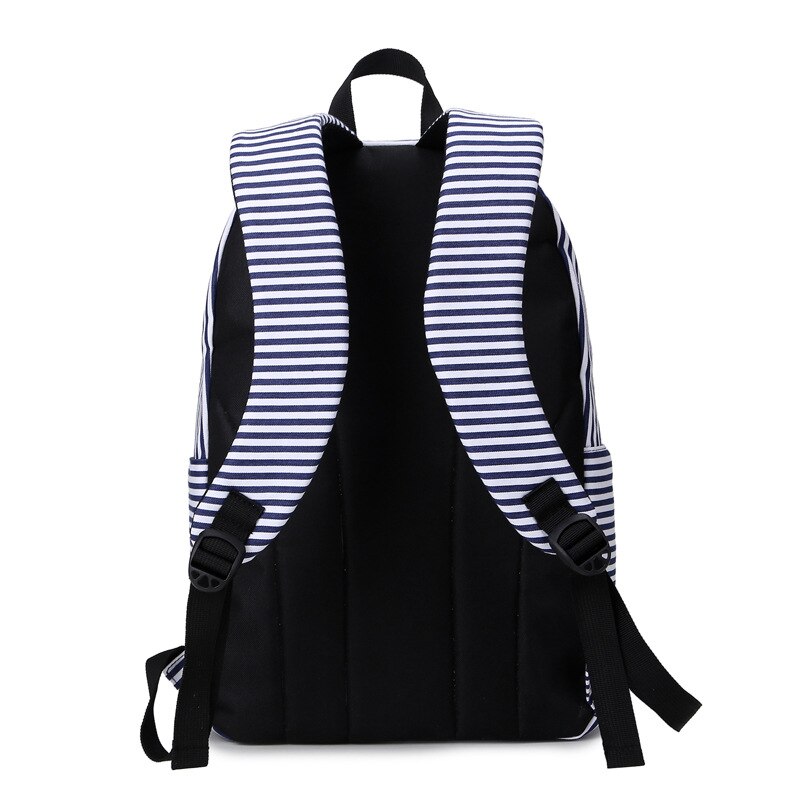 Grote Capaciteit Koreaanse Mooie Meisje Rugzak Vrouwelijke Student Schooltas Japanse Canvas Preppy Stijl Strip Reistas Vrouwen