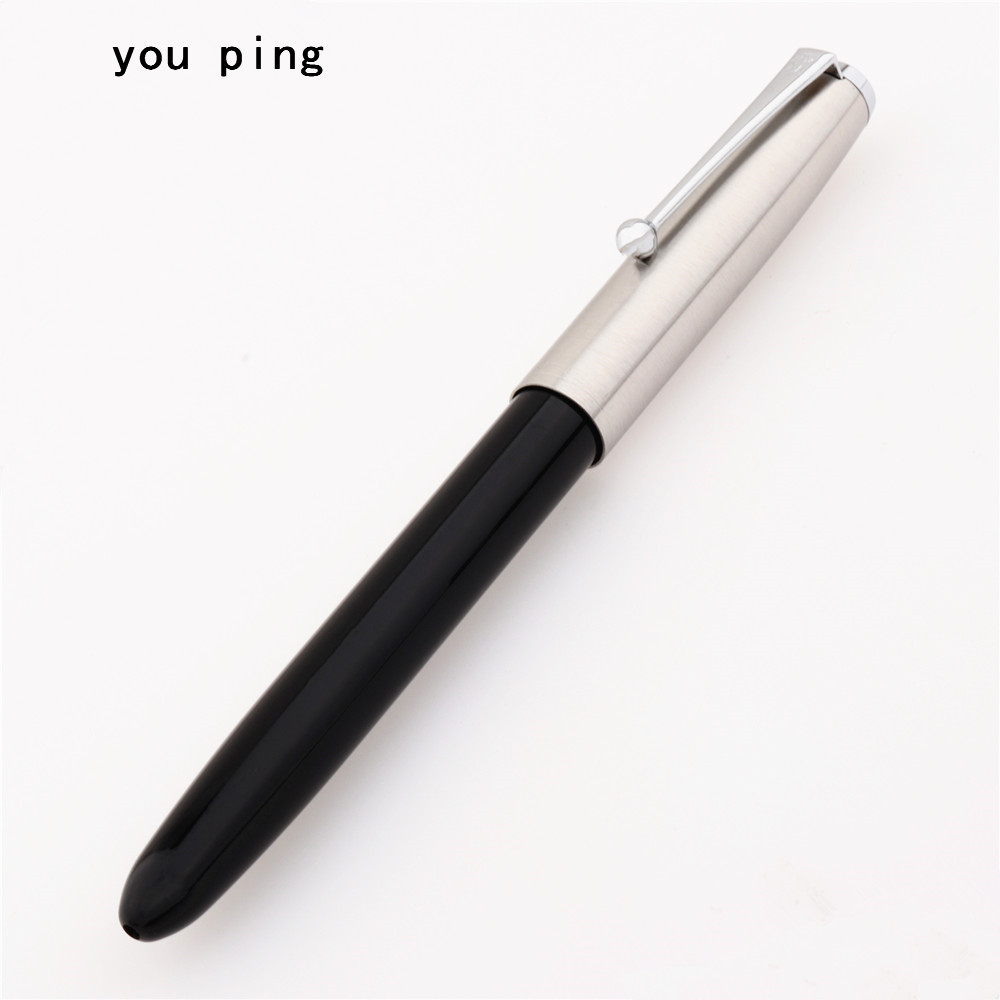 de lujo Jinhao 51A Retro finanzas pluma estilográfica de oficina nuevos útiles escolares para estudiantes papelería bolígrafos de tinta: Borgoña / efectivo
