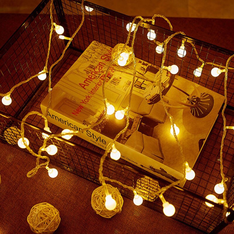 Usb Ronde Ballen Lichten Ir Control Led Fairy String Lights 2M 6M 10M Led Garland Gordijn Licht kerst Outdoor Decoratie Lamp