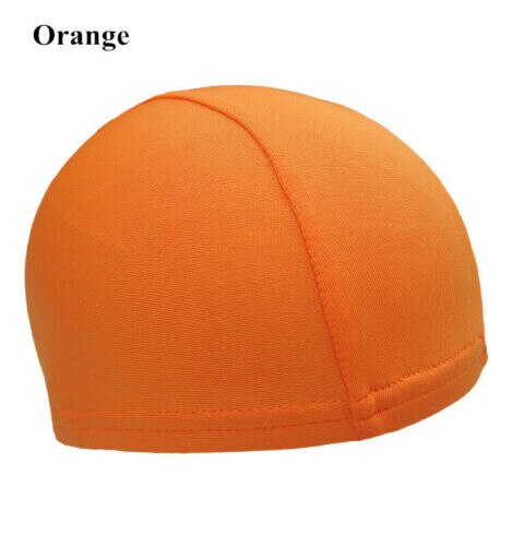 Snabb mens torkning hatt cykling skalle cap cykel motorcykel under hjälm ridning cap utomhus sport cykling cykel skalle hatt utrustning: Orange