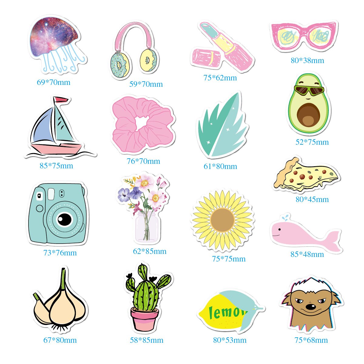 50PCS Cartoon INS Style Vsco Girl Stickers For Laptop Luggage Stickers For Moto Car &amp; Suitcase Cool Laptop stickers