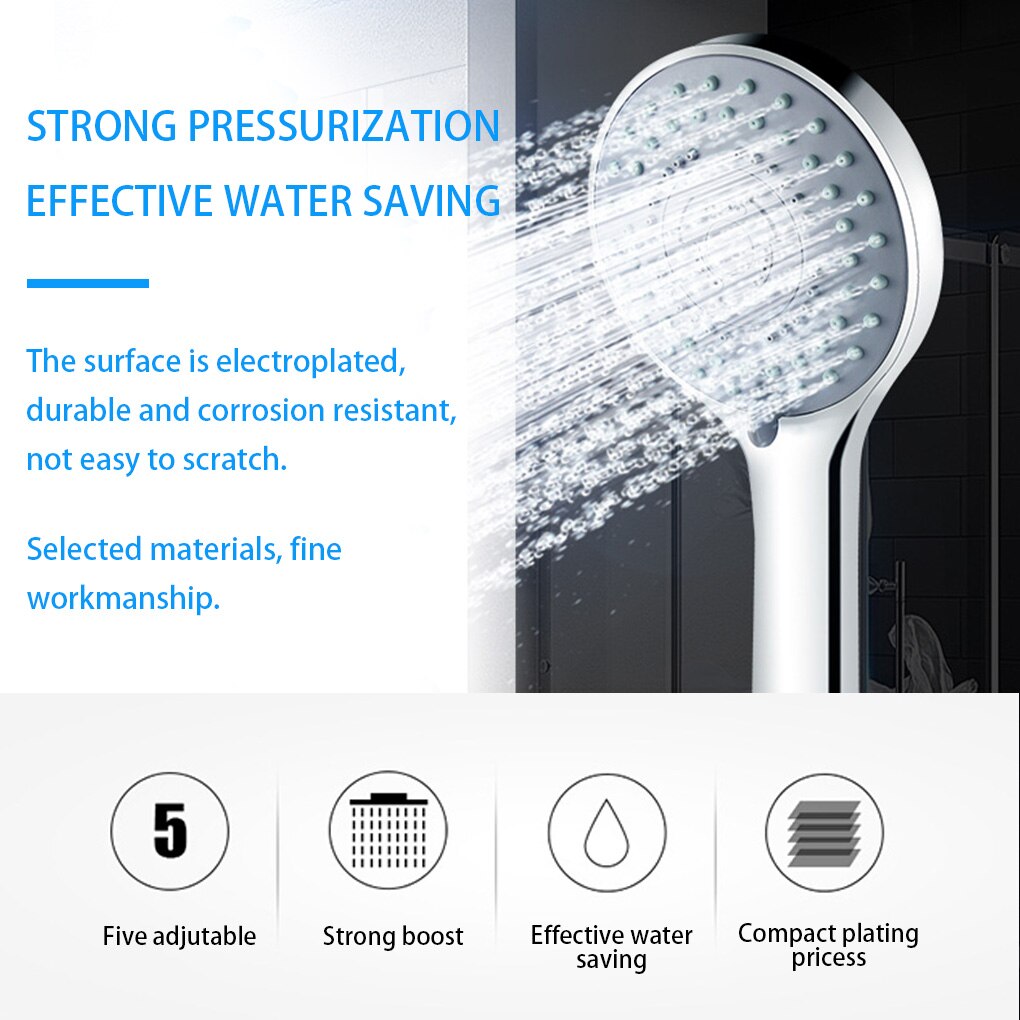 Badkamer Sproeier Douche Jetting Douchekop Waterbesparende Handheld Verstelbare 5-modi SPA Douche Badkop Badkameraccessoires
