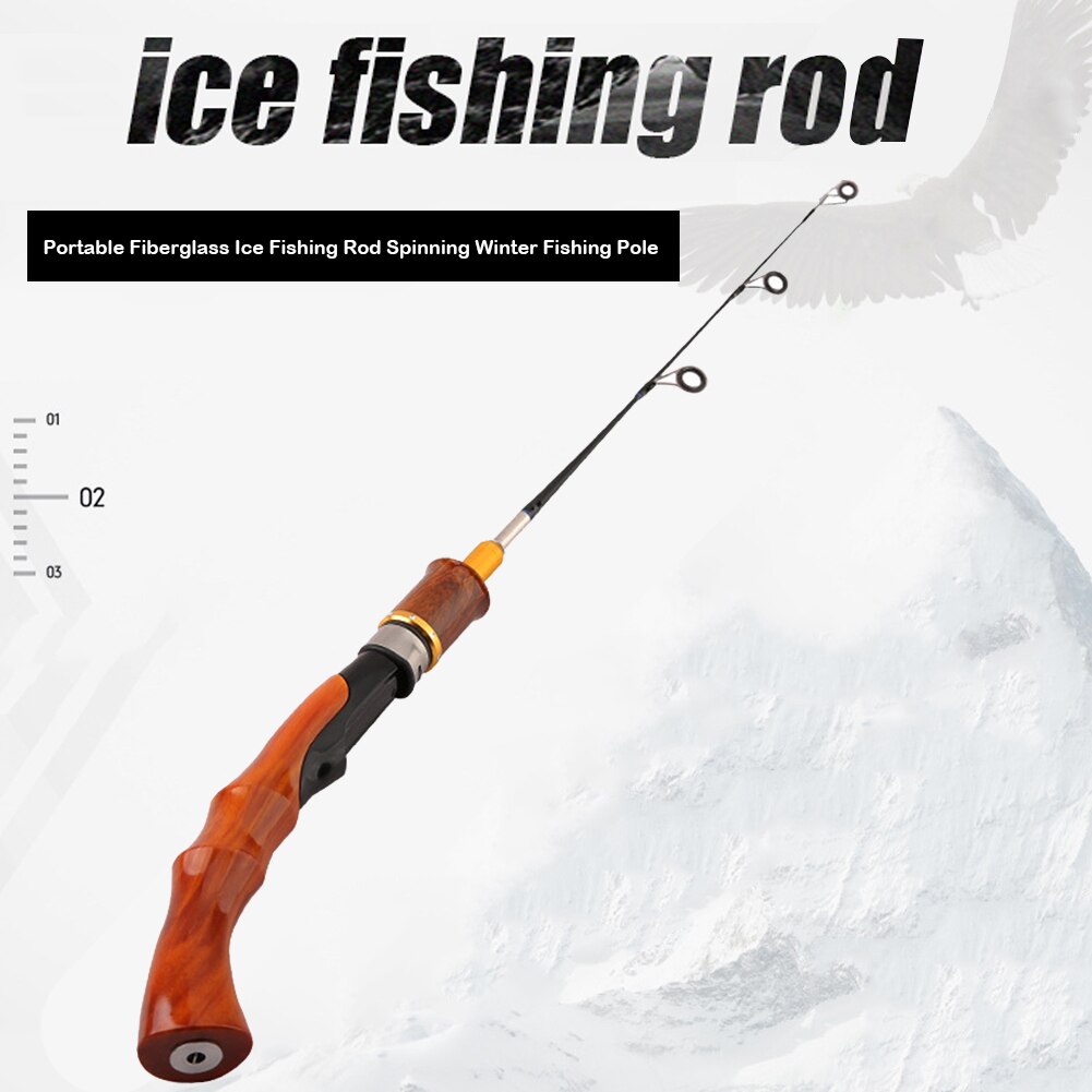 Winter Ice Fishing Rod Portable Winter Fishing Rod Spinning Casting Ice Fish Pole Tackle Tool Equipment for Fisherman
