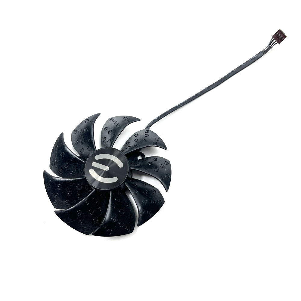 NOWY wentylator GPU 88MM RTX 3060 Ti FTW ULTRA GAMING, do EVGA RTX 3070、3070TI、3080、3080TI、3090 XC3 ULTRA GAMING Wentylator chłodzący kartę graficzną: Srebrny