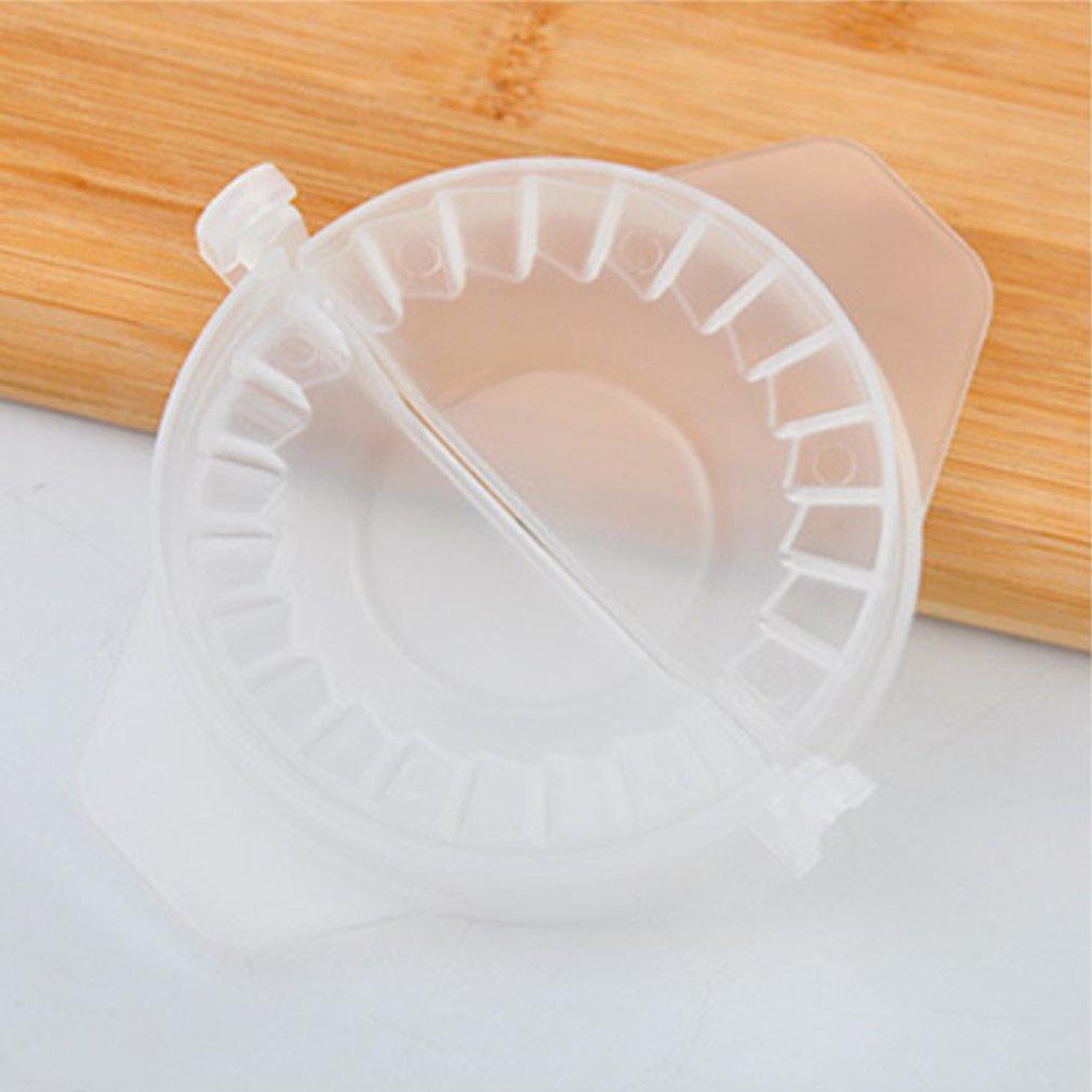 Plastic Dumplings Mold Manual Dumpling Moulds Device Pack Dumpling Clip Machine Kitchen GadgetsGreen: transparent