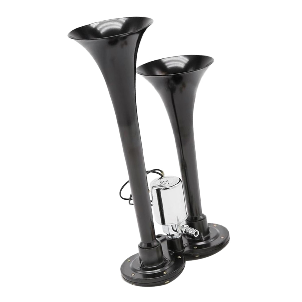 Air Horn Kit for Car Train Truck Boat, Electric 12V 130dbc Loud Twin Tone Chrome Plated Zinc Dual Trumpet with Compressor, Train Horns Kit for RV/ Truck/SUV/Boat/Pick Up Air Horn Kit for Car Train Truck Boat, Electric 12V 130dbc Loud Twin Tone Chrome Plated Zinc Dual Trumpet with Compressor, Train Horns Kit for RV/ Truck/SUV/Boat/Pick Up